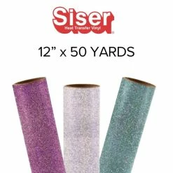 Siser Glitter Heat Transfer Vinyl - 12" X 50 Yards