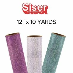 Siser Glitter Heat Transfer Vinyl - 12" X 10 Yards