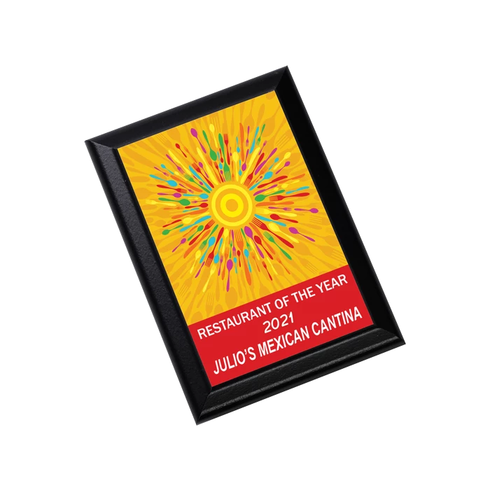 Sublimation Award Plaque - Black Ogee Edge - 9" X 12" 4 Sublimation Award Plaque - Black Ogee Edge - 9" X 12" - Image 2