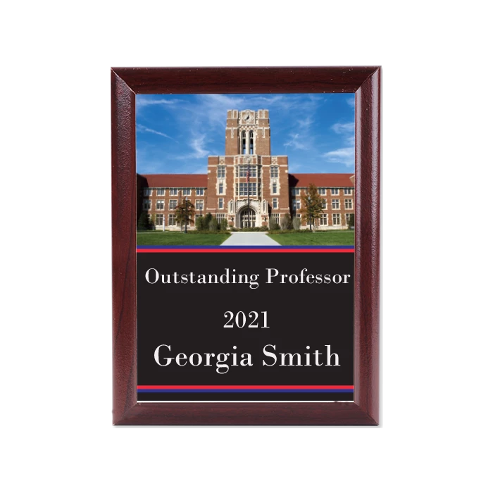 Sublimation Award Plaque - Cherry Ogee Edge - 8" X 10" 4 Sublimation Award Plaque - Cherry Ogee Edge - 8" X 10" - Image 2