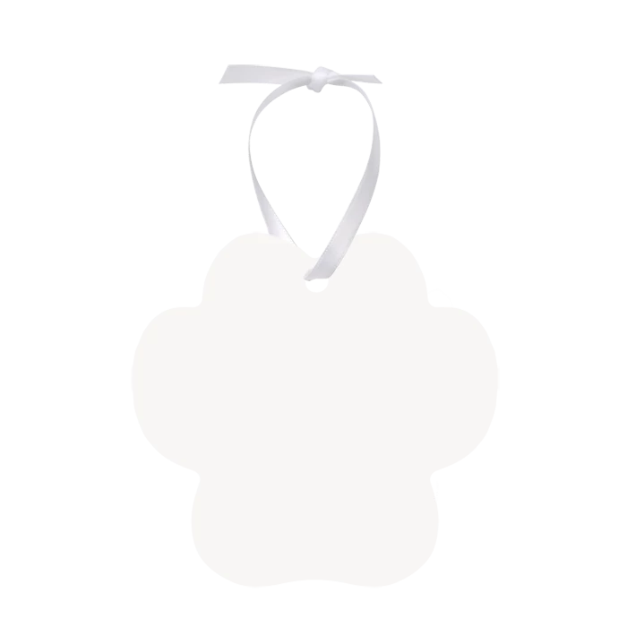 Paw Print Keepsake Two Sided Aluminum Sublimation Holiday Ornament 4 Paw Print Keepsake Two Sided Aluminum Sublimation Holiday Ornament - Image 2