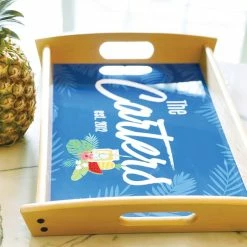 Large Serving Tray In Natural Wood Color With Sublimation Insert- 11" X 17" -Home Sales Store 2021 unisub 5699 natural tray summer market enviro02 1080px 2