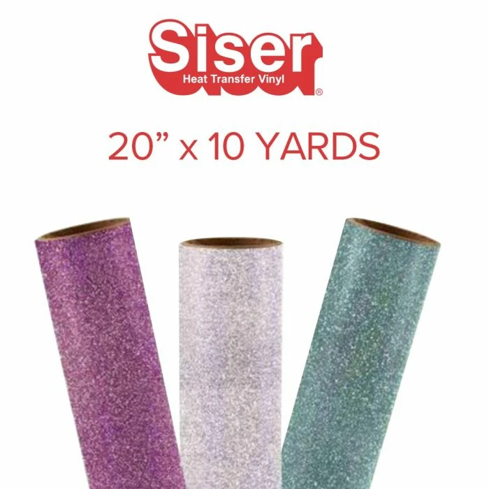 Siser Glitter Heat Transfer Vinyl - 20" X 10 Yards 3 Siser Glitter Heat Transfer Vinyl - 20" X 10 Yards