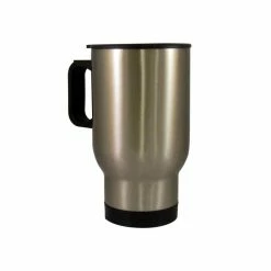 Silver Stainless Steel Sublimation Travel Mug - 14oz. (48/case) - OVERSTOCK