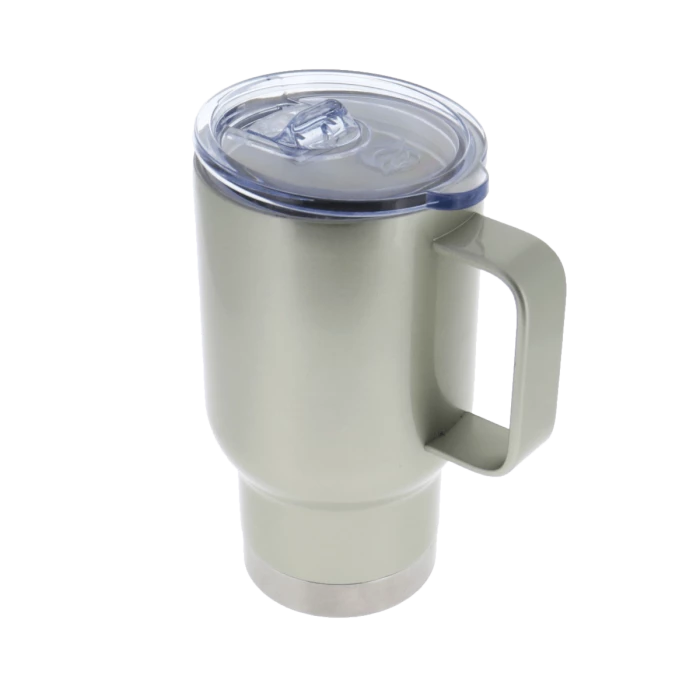 14oz Light Grey Stainless Steel Sublimation Travel Mug 5 14oz Light Grey Stainless Steel Sublimation Travel Mug - Image 3