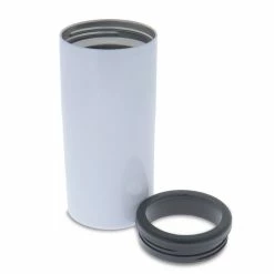 White Stainless Steel Sublimation Skinny Can Cooler - 12oz. -Home Sales Store 27891 skinny can cooler05 web