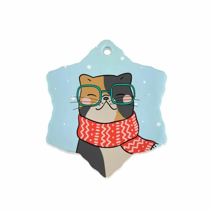 Snowflake Two Sided Polymer Sublimation Ornament - 3" 4 Snowflake Two Sided Polymer Sublimation Ornament - 3" - Image 2