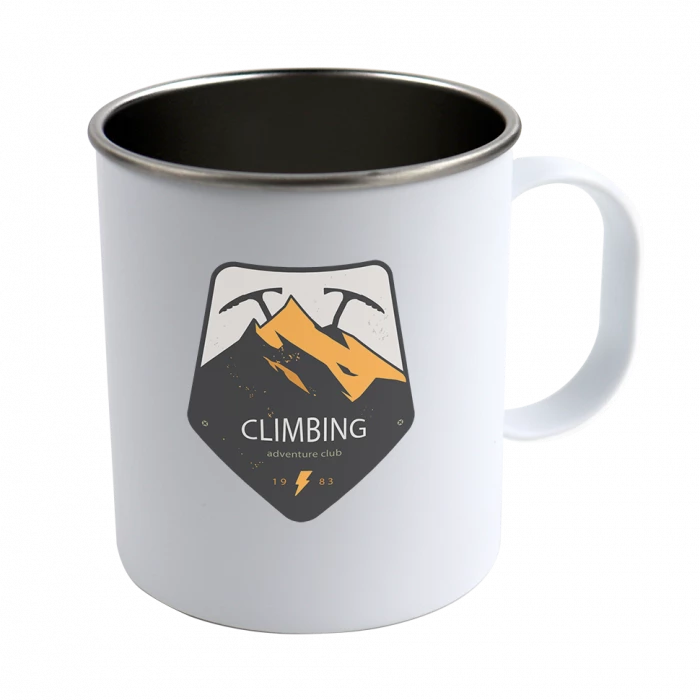White Stainless Steel Sublimation Camp Mug - 11oz. 4 White Stainless Steel Sublimation Camp Mug - 11oz. - Image 2