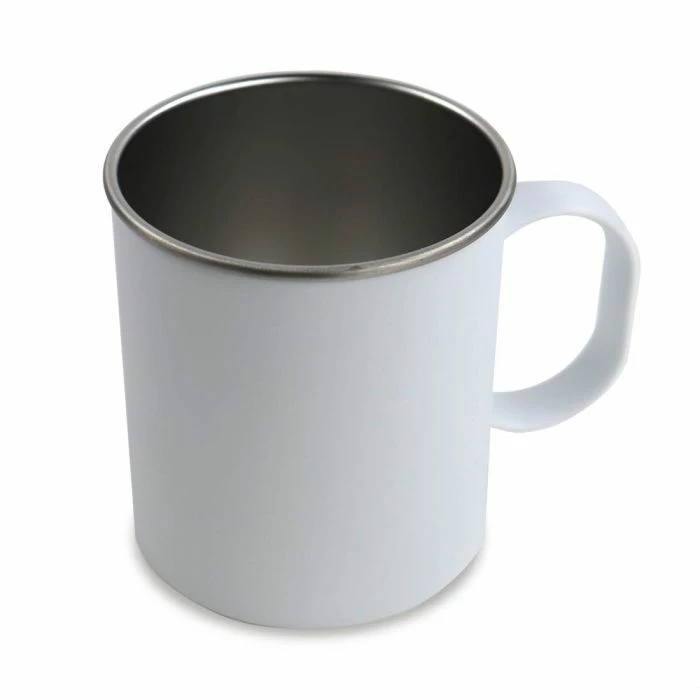 White Stainless Steel Sublimation Camp Mug - 11oz. 5 White Stainless Steel Sublimation Camp Mug - 11oz. - Image 3