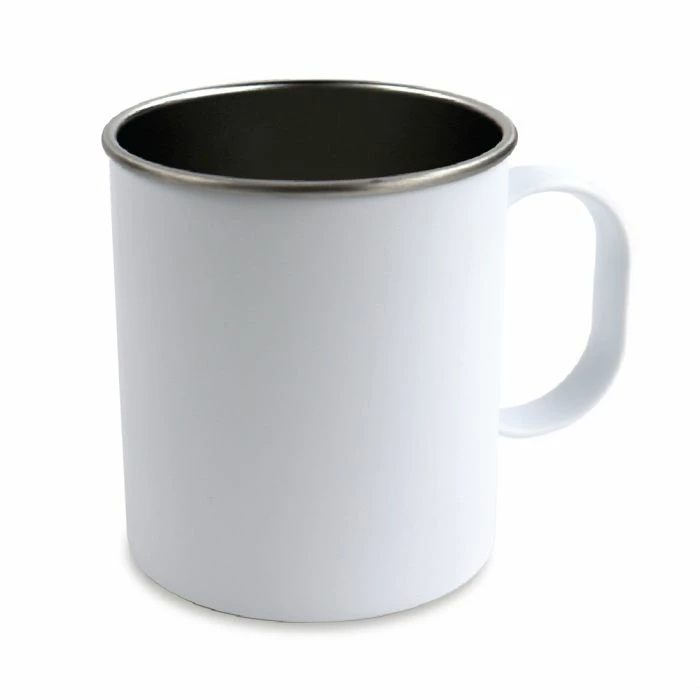 White Stainless Steel Sublimation Camp Mug - 11oz. 3 White Stainless Steel Sublimation Camp Mug - 11oz.