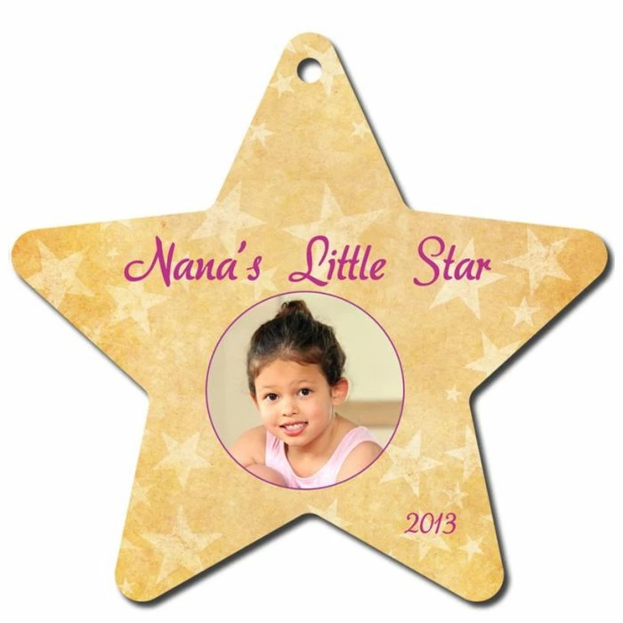 Star Keepsake Two Sided Aluminum Sublimation Holiday Ornament - 4" X 3.8" 3 Star Keepsake Two Sided Aluminum Sublimation Holiday Ornament - 4" X 3.8"