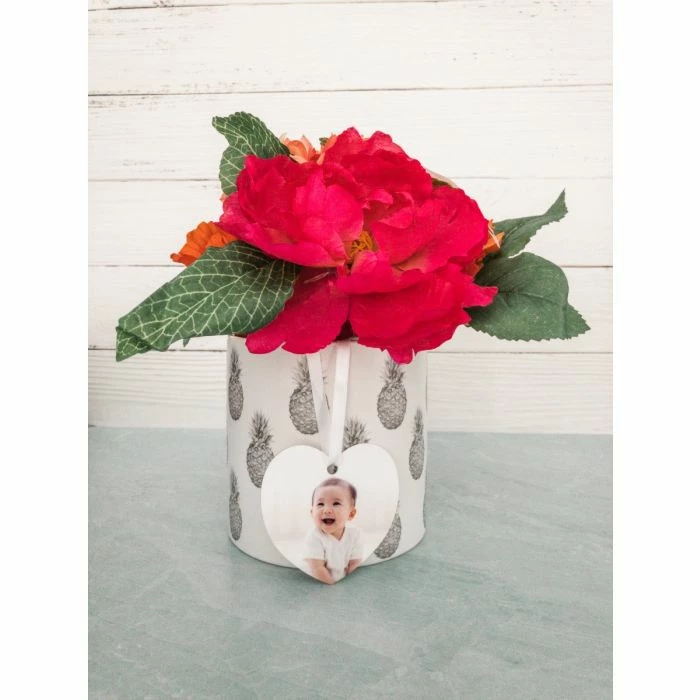 Heart Keepsake Two Sided Aluminum Sublimation Holiday Ornament - 3" X 2.8" 5 Heart Keepsake Two Sided Aluminum Sublimation Holiday Ornament - 3" X 2.8" - Image 3