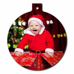 Ball Keepsake Two Sided Aluminum Sublimation Holiday Ornament - 3" X 3.4"