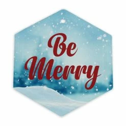 Hexagon Glass Sublimation Holiday Ornament - 3.5”