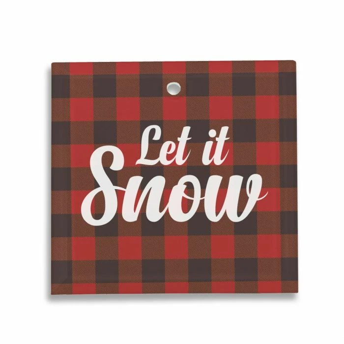 Square Glass Sublimation Ornament - 3.5” 3 Square Glass Sublimation Ornament - 3.5”