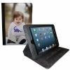 Fabric Sublimation IPad Mini Case - Canvas And Black Suede