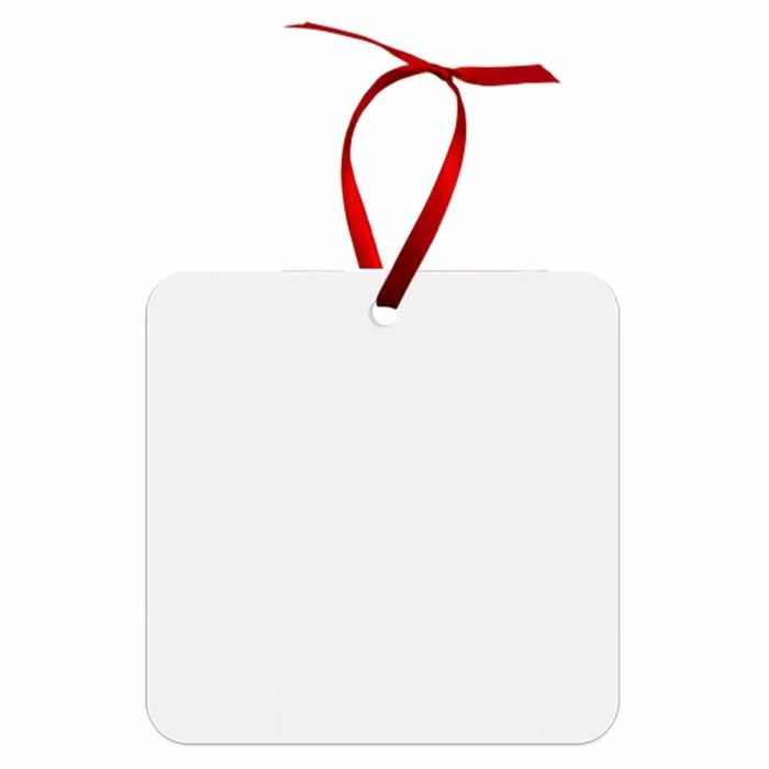 Double-Sided Square Aluminum Sublimation Ornament - 3.9” X 3.9” 4 Double-Sided Square Aluminum Sublimation Ornament - 3.9” X 3.9” - Image 2