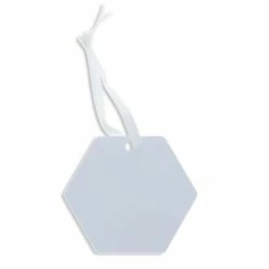 Honeycomb Shape Two-Sided Aluminum Sublimation Ornament – 3.5” X 3.06”