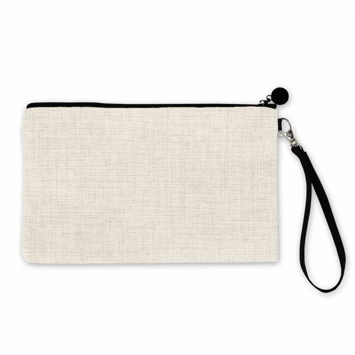 Linen Sublimation Makeup Bag - 9.25" X 6.5" 3 Linen Sublimation Makeup Bag - 9.25" X 6.5"