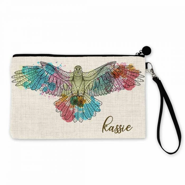 Linen Sublimation Makeup Bag - 9.25" X 6.5" 4 Linen Sublimation Makeup Bag - 9.25" X 6.5" - Image 2