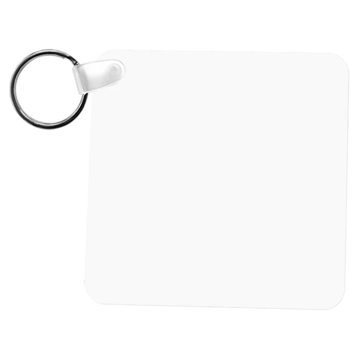 Square FRP Plastic Two Sided Sublimation Keychain - 2.25" X 2.25" 4 Square FRP Plastic Two Sided Sublimation Keychain - 2.25" X 2.25" - Image 2