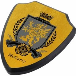 MDF Board Sublimation Shield Plaque With Black Edge - 7" X 9"