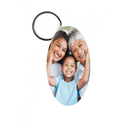Oval Aluminum Two Sided Sublimation Keychain - 2.5"
