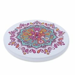 Round Sandstone Sublimation Coaster With Cork Base - 3.5" -Home Sales Store 603001002 decorated 2