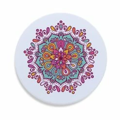 Round Sandstone Sublimation Coaster With Cork Base - 3.5"