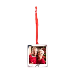 3.25" X 2.5" Joy Ornament With Metal Insert