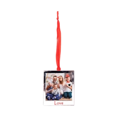 3.25" X 2.5" Love Ornament With Metal Insert