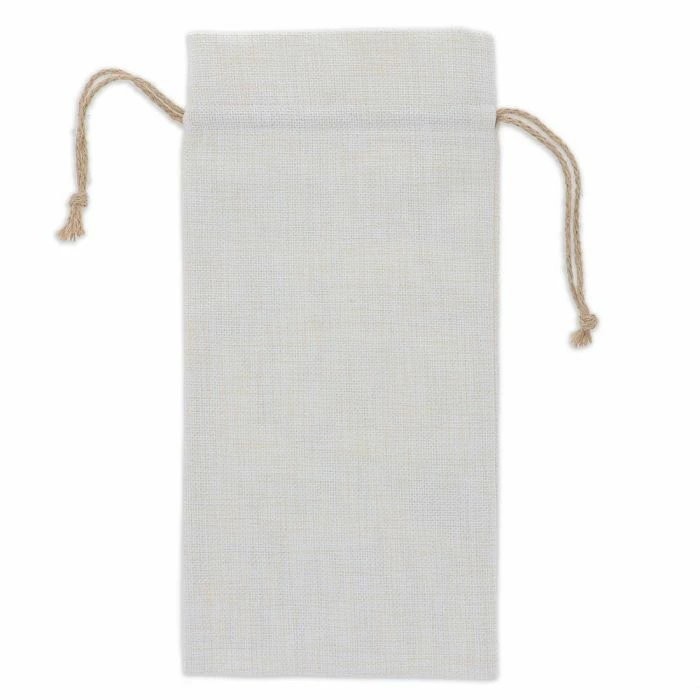 Burlap Drawstring Wine Bag 3 Burlap Drawstring Wine Bag