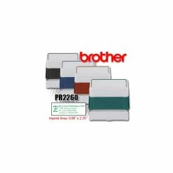 Brother Stamp 2260 Replacement - Customizable Pre-Inked Rubber Stamp (6/pack)