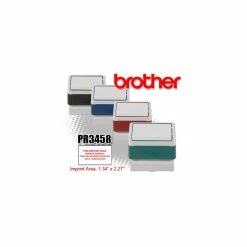 Brother Stamp 3458 Replacement - Customizable Pre-Inked Rubber Stamp - 6/pack