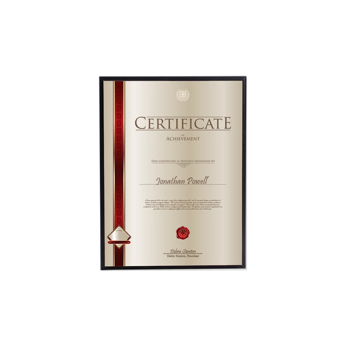 Chromaluxe MDF Chamfer Sublimation Photo Wall Panels With Black Edge, Kickstand, And Keyhole - 8"x10" (14/case) 3 Chromaluxe MDF Chamfer Sublimation Photo Wall Panels With Black Edge, Kickstand, And Keyhole - 8"x10" (14/case)