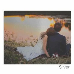 8" X 10" ChromaLuxe Sublimation Aluminum Metal Photo Print Panel 9 8" X 10" ChromaLuxe Sublimation Aluminum Metal Photo Print Panel -Home Sales Store chromaluxe panel mocked couple silver