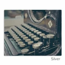 18" X 36" ChromaLuxe Sublimation Aluminum Metal Photo Print Panel 9 18" X 36" ChromaLuxe Sublimation Aluminum Metal Photo Print Panel -Home Sales Store chromaluxe panel mocked typewriter silver 2
