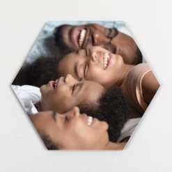 ChromaLuxe Hexagon Wood Sublimation Wall Tile - 8" X 9.2"