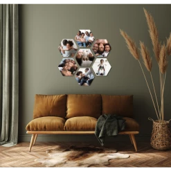 ChromaLuxe Hexagon Wood Sublimation Wall Tile - 8" X 9.2" -Home Sales Store cl wall tile room enviro hr 3