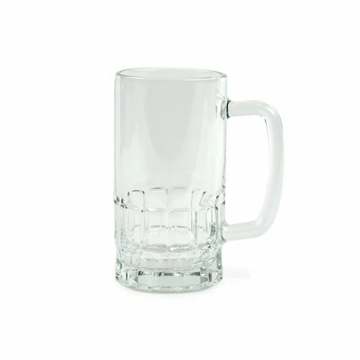 Clear Glass Sublimation Beer Stein - 16oz. 3 Clear Glass Sublimation Beer Stein - 16oz.