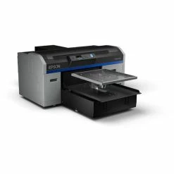 Epson SureColor F2100 Direct-to-Garment Printer 17 Epson SureColor F2100 Direct-to-Garment Printer -Home Sales Store f2100 left angle with medium platen hoop 1