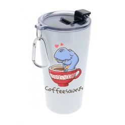 20oz White Stainless Steel Sublimation Tumbler With Carabiner Handle