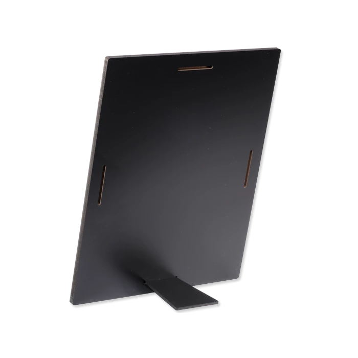 Chromaluxe Hardboard Flat Top Sublimation Photo Wall Panels With Black Edge, Kickstand, And Keyhole - 5"x5" (20/case) 5 Chromaluxe Hardboard Flat Top Sublimation Photo Wall Panels With Black Edge, Kickstand, And Keyhole - 5"x5" (20/case) - Image 3