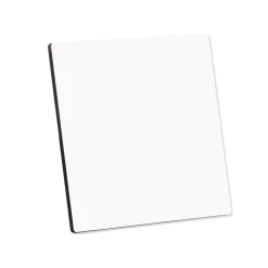 Chromaluxe Hardboard Flat Top Sublimation Photo Wall Panels With Black Edge, Kickstand, And Keyhole - 5"x5" (20/case) 6 Chromaluxe Hardboard Flat Top Sublimation Photo Wall Panels With Black Edge, Kickstand, And Keyhole - 5"x5" (20/case) -Home Sales Store flattopsquarebare