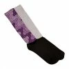 White Polyester Sublimation Knee Socks With Black Foot And Interior (6/pack) -Home Sales Store kneeb 6 knee socks black foot and interior