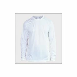 White Adult Solar Performance Long Sleeve T-Shirt By Vapor Apparel