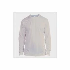 Grey Long Sleeve Solar Performance Sublimation T Shirt By Vapor Apparel - Medium (6/pack) - CLEARANCE