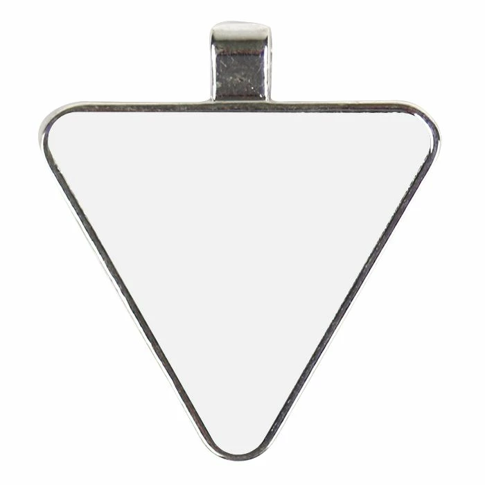Triangle Bezel Pendant With Insert – 1.2” X 1.35" (25/case) 3 Triangle Bezel Pendant With Insert – 1.2” X 1.35" (25/case)