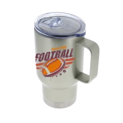 14oz Light Grey Stainless Steel Sublimation Travel Mug - 24/Case - OVERSTOCK