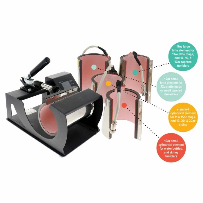 4-in-1 Multi-Purpose Mug Press Machine - Drinkware Customization (Steins, Latte Mugs, Cups, Water Bottles, Etc.) 4 4-in-1 Multi-Purpose Mug Press Machine - Drinkware Customization (Steins, Latte Mugs, Cups, Water Bottles, Etc.) - Image 2